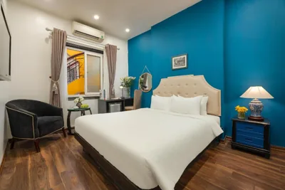 Chambre Double ou Lits Jumeaux Supérieure avec fenêtre intérieure — Hanoi Starlight Boutique Hotel